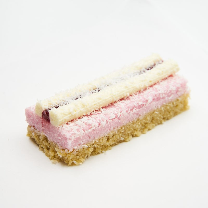 GF Raspberry & Coconut Slice